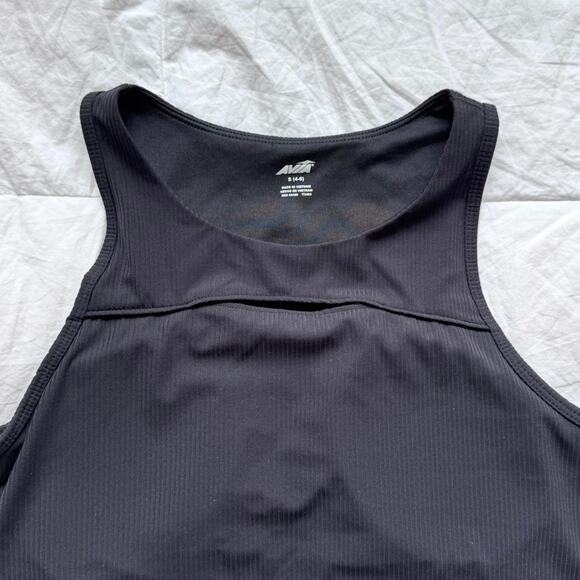 Avia Black activewear top with cutout sz S built in bra gym workout - Picture 2 of 5